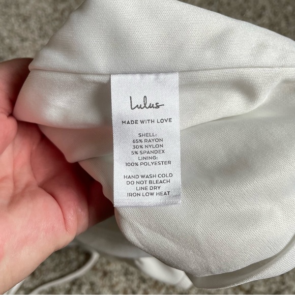 Lulus Spoonful of Sass White Ruffled Bodycon Mini Dress small - Picture 11 of 11